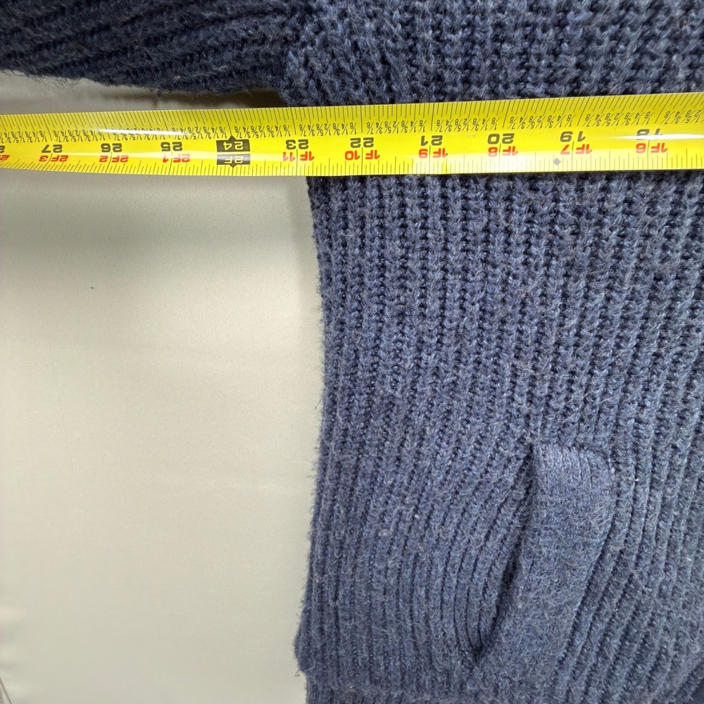 Abercrombie & Fitch Hooded Cardigan Men XL Ribbed Knit Charcoal Gray Regular Y2K - Picture 4 of 7